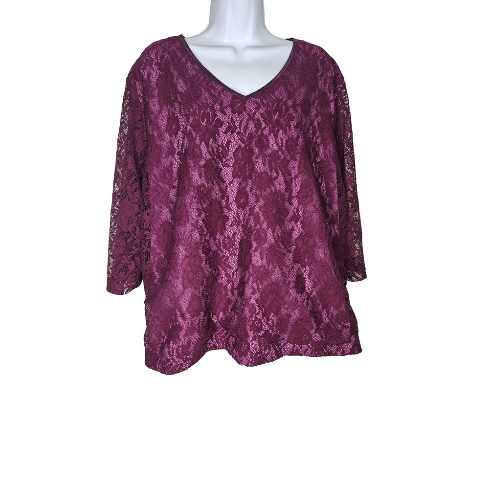 Purple Lace Boho Romantic Sheer Blouse Floral Cottagecore Fall Top Trendy